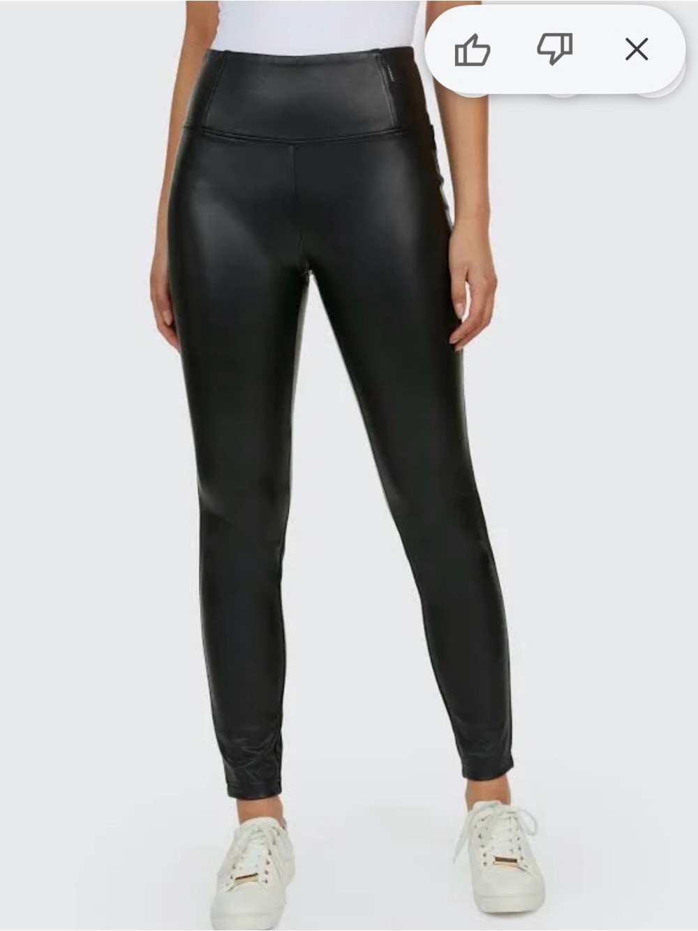 Laundry By Shelli Segal Black Faux Leather High-Waist Leggings